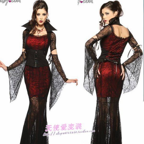 万圣节派对暮光之城吸血鬼女伯爵晚礼服长裙cosplay演出服装