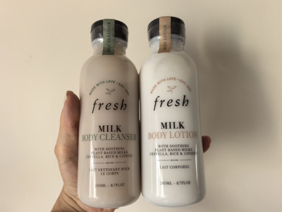 包邮Fresh/馥蕾诗牛奶身体乳/沐浴露 260ml*2瓶温和滋润 沐浴套装