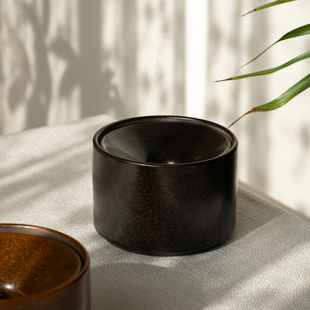 文小橙窑变釉水盂茶洗缸废水缸茶钵倒茶叶渣桶陶瓷洗茶具茶桌烟缸