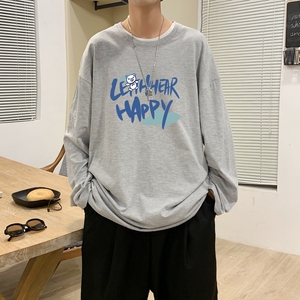 C2713P30男士长袖t恤春季潮牌薄款宽松潮流秋装卫衣服秋衣打底衫图片