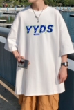 T3299P25男士港风T恤落肩款宽松T恤YYDS印花男T中性风印花T恤男士，男装T恤，星座510A-1