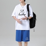 TZ3518轻奢时尚感男士短袖t恤男夏季薄款潮牌短裤休闲运动套装，男装休闲套装，星座510A-1