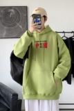 L2369P48秋装21中性纯色连帽卫衣套头宽松外套情侣装打底帽衫，男装卫衣，星座510A-1
