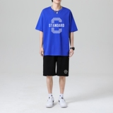 TZ3669轻奢时尚感男士短袖t恤男夏季薄款潮牌短裤休闲运动套装，男装休闲套装，星座510A-1
