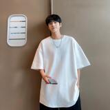 TS8134特P17肌理感短袖男夏季t恤韩版潮流高级感痞帅重磅五分袖，男装T恤，星座510A-1