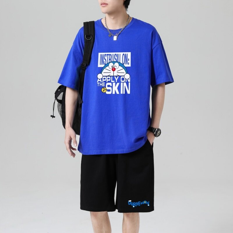 TZ3507休闲运动套装轻奢时尚感男士短袖t恤男夏季薄款潮牌短裤,男装休闲套装,星座510A-1
