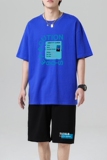 TZ3514休闲运动套装轻奢时尚感男士短袖t恤男夏季薄款潮牌短裤，男装休闲套装，星座510A-1