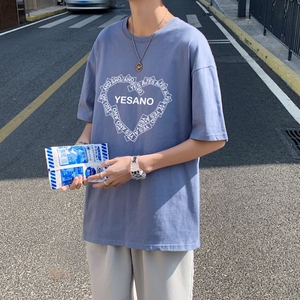 T3326P25男港风 仓库一件起正常配送中T恤落肩款宽松T恤克莱因蓝T图片