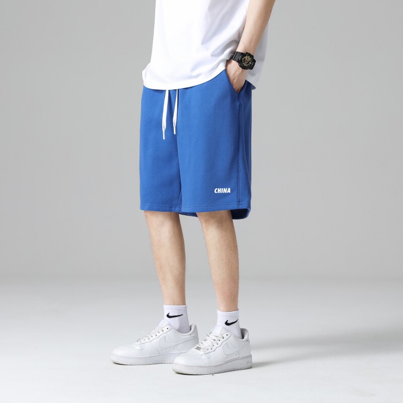 DK3521P40日系宽松抖音高品质纯棉运动五分短裤宽松短裤男生短裤图片