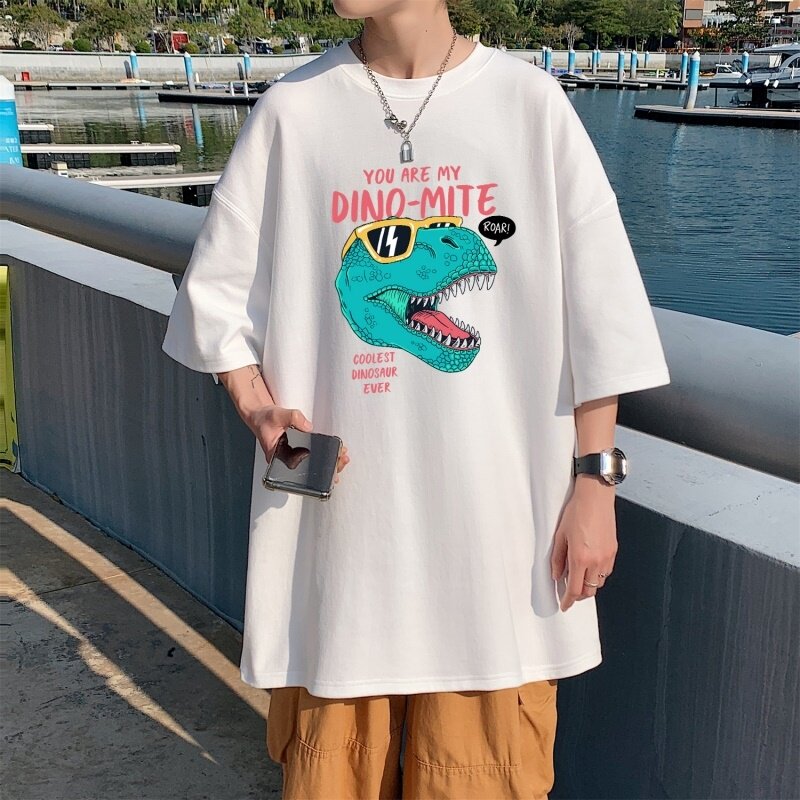 T3356落肩款宽松T恤克莱因蓝T仓库一件起正常配送中男港风T恤,男装T恤,星座510A-1