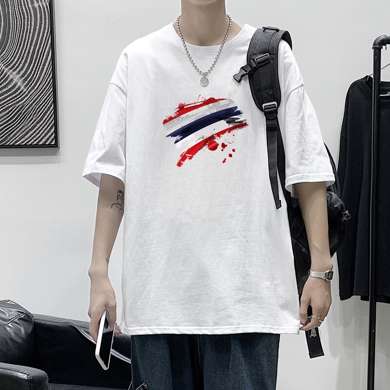 2022港风夏季宽松男女情侣短袖T恤 XZ1102-1-T1686-P25图片