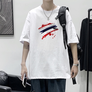2022港风夏季宽松男女情侣短袖T恤 XZ1102-1-T1686-P25图片