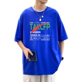 T3355P25男港风T恤落肩款宽松T恤克莱因蓝T仓库一件起正常配送中，男装T恤，星座510A-1