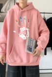 L2461P48秋装21中性纯色连帽卫衣套头宽松外套情侣装打底帽衫，男装卫衣，星座510A-1
