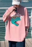 T3356P25男港风T恤落肩款宽松T恤克莱因蓝T仓库一件起正常配送中，男装T恤，星座510A-1