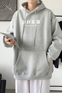 L2429P48秋卫衣2022秋新款港风ins连帽套头印花卫衣外套学生男女图片