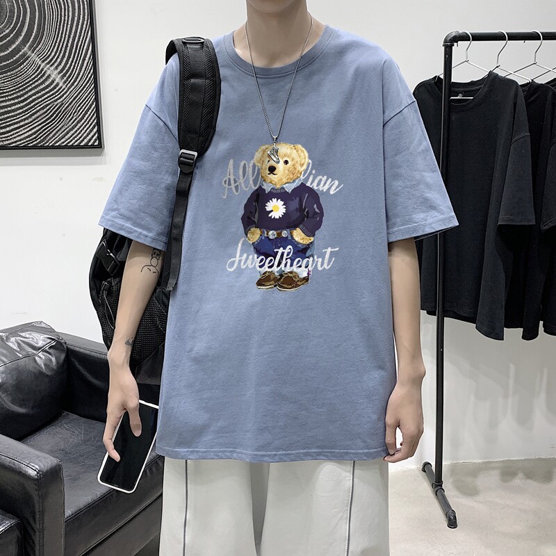 2021港风夏季宽松男女情侣短袖T恤XZ1102-1-T1679-P25,男装T恤,星座510A-1