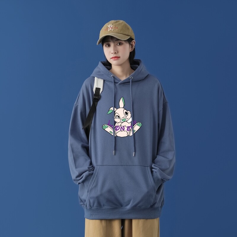 L2615P48中性模特新款卫衣男装宽松港风日系外套连帽衣服宽松卫衣图片