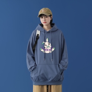 L2615P48中性模特新款卫衣男装宽松港风日系外套连帽衣服宽松卫衣图片