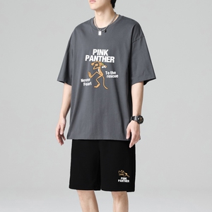 TZ3511休闲运动套装轻奢时尚感男士短袖t恤男夏季薄款潮牌短裤图片