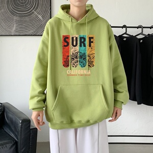 L2878P48秋冬新款卫衣男装宽松港风日系外套连帽衣服宽松卫衣图片