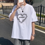 T3326P25克莱因蓝T男港风T恤落肩款宽松T恤仓库一件起正常配送中，男装T恤，星座510A-1