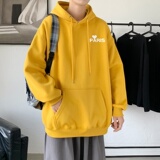 L2821P48秋装21中性纯色连帽卫衣套头宽松外套情侣装打底帽衫，男装卫衣，星座510A-1