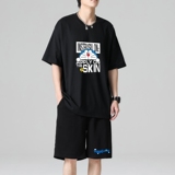 TZ3507休闲运动套装轻奢时尚感男士短袖t恤男夏季薄款潮牌短裤，男装休闲套装，星座510A-1