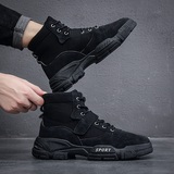 X2436P39新款男士秋季棉靴加棉潮流马丁靴高帮保暖皮靴工装鞋靴子，男鞋马丁靴，星座614-1