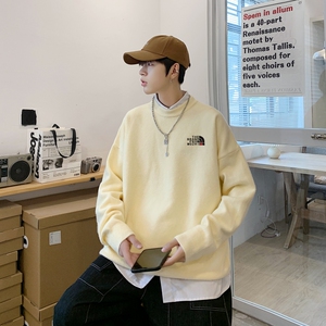 MD2813P55印花毛衣男秋季潮牌ins宽松慵懒高领针织衫潮流圆领线衣图片