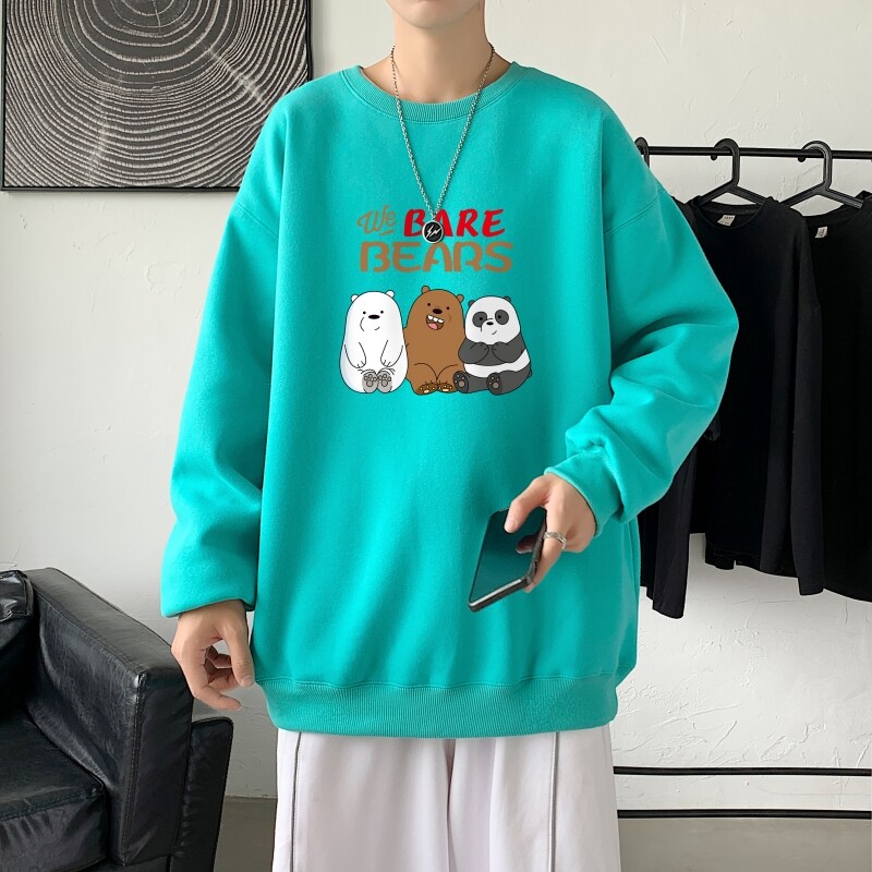 Y2833P38主推2023秋季ins潮男潮趣印花卫衣时尚圆领宽松上衣，男装卫衣，星座510A-1