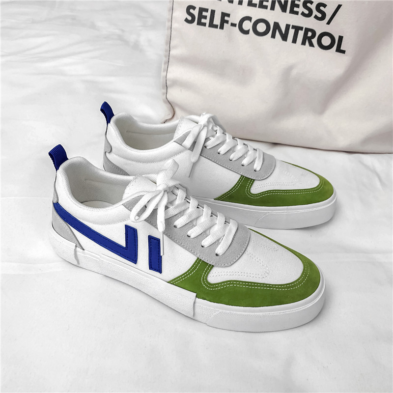 X1370P48百搭耐磨低帮帆布鞋男春季新款板鞋运动休闲平跟硫化鞋，男鞋帆布鞋，星座510A-1