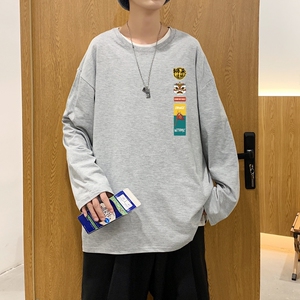 C2858P30男士长袖t恤春季潮牌薄款宽松潮流秋装卫衣服秋衣打底衫图片