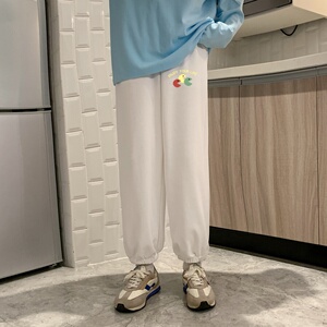 KD3458长裤 2022春夏新款港风长麦穗裤绳裤拼接休闲裤小脚卫裤图片
