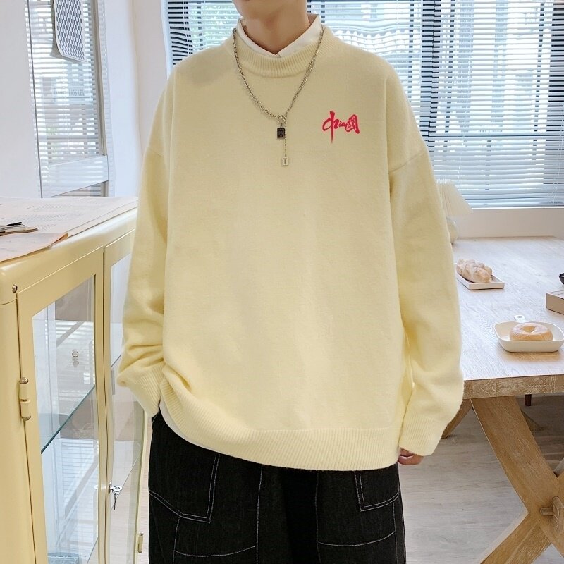 MD2819P55男2022秋季新款男士时尚圆领毛衣潮流百搭套头针织衫,男装针织衫/毛衣,星座510A-1