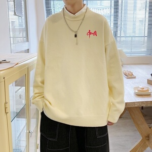 MD2819P55男2022秋季新款男士时尚圆领毛衣潮流百搭套头针织衫图片