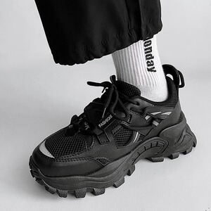 X2341P55男鞋韩版学生ins超火网红老爹鞋厚底增高运动鞋男潮鞋图片