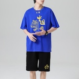 TZ3506轻奢时尚感男士短袖t恤男夏季薄款潮牌短裤休闲运动套装，男装休闲套装，星座510A-1