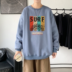 Y2879P38新款秋季男士bf宽松卫衣港风卫衣新款圆领韩版潮流衣服图片