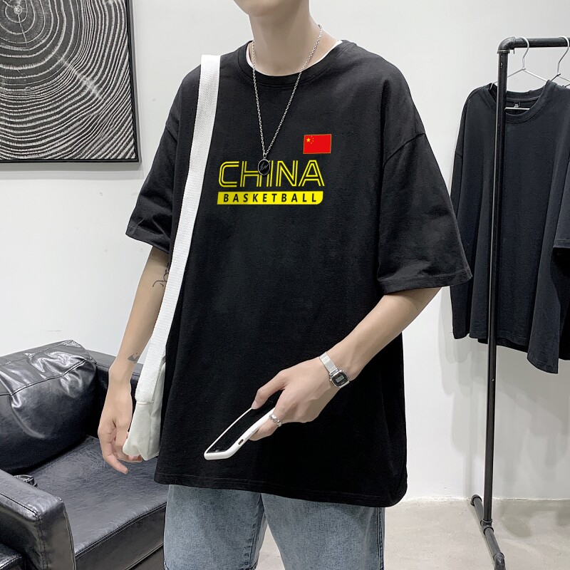 T2204P25港风室内！21夏季潮流男士短袖T恤宽松半袖体恤衫,男装T恤,星座510A-1