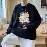 MD2704P55印花毛衣男秋季潮牌ins宽松慵懒高领针织衫潮流圆领线衣，男装针织衫/毛衣，星座510A-1