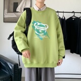 Y2827P38！21年秋冬新款港风日系大码印花长袖圆领卫衣男，男装卫衣，星座510A-1