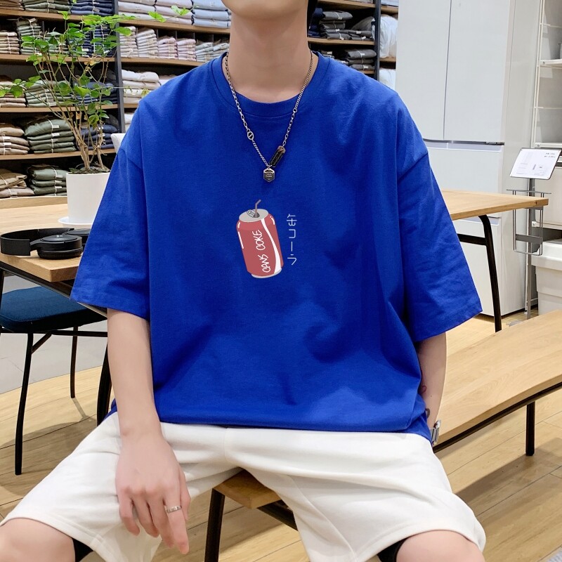 T3590！2022夏季男士华夫格短袖T恤透气潮牌情侣半袖图片