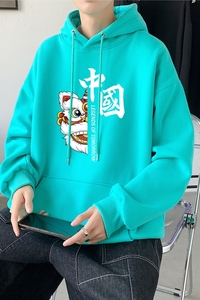 L2415P48延续 潮流元素潮趣文字字母印花常规款连帽卫衣男图片