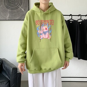 L2545P48秋冬新款卫衣男装宽松港风日系外套连帽衣服宽松卫衣图片