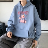 L2545韩版ins男士宽松运动连帽卫衣秋冬加绒情侣外套，男装卫衣，星座510A-1