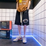DN3910浴室景牛仔短裤男宽松休闲韩版日系港风潮牌工装短裤男，男装牛仔裤，星座510A-1