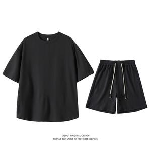 TZS8410特P45夏季新款男士休闲运动套装短袖短裤两件套男装图片