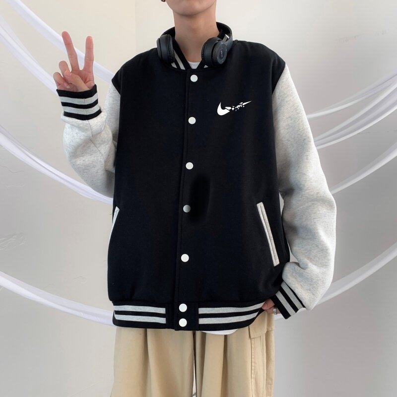 BQ3225P75港风潮牌休闲宽松夹克外套男男潮胸前小标印花棒球服,男装夹克,星座510A-1