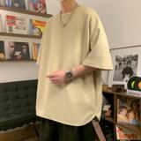 TB8126特P17夏新款情侣短袖t恤男ins潮牌纯色半袖体恤华夫格上衣，男装T恤，星座510A-1